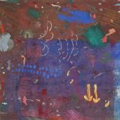 梁铨  无题 1985 色、墨宣纸拼贴 50×60cm