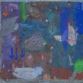 梁铨 无题 1985 色、墨宣纸拼贴 50×60cm