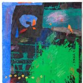 梁铨 中国册页之二 色，墨，宣纸混合技法 44×34cm 1991