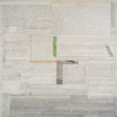 梁铨 无题 宣纸，水墨，色混合技法拼贴于亚麻布125×95cm 2010