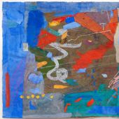 梁铨 中国册页之六 色，墨，宣纸混合技法 34×44cm 1991