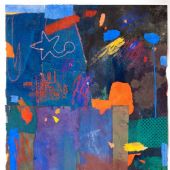 梁铨 中国册页之八 色，墨，宣纸混合技法 44×34cm 1992