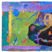 梁铨 中国册页之九 色，墨，宣纸混合技法 34×44cm 1992