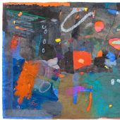 梁铨 中国册页之十 色，墨，宣纸混合技法 34×44cm 1992