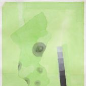 梁铨 花园  茶，色，墨，宣纸混合技法 44×34cm 2000