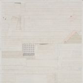 梁铨 《喝茶的日子之三》 2012 茶、色、墨宣纸拼贴于亚麻布 92×62cm