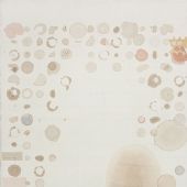 梁铨 茶日记201201 100x80cm 茶、色、墨、宣纸拼贴 2012