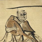 《伎乐有声——源自巩义石窟寺》之一纸本彩墨50x80cm2004年