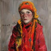 阿伊木罕（油画）50x60cm 李曉林 2012年