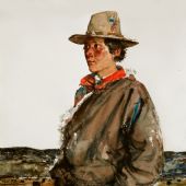 加觉的草原（水彩）54x48cm 李晓林 2011年