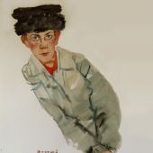 少年库尔班比克（水彩）54x48cm 李晓林 2010年