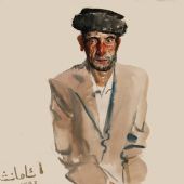 塔吉克人阿曼夏（水彩）54x48cm  李晓林 2011年