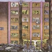 《朝北的楼房》石版画46.5x39.5cm1995年