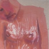 《痕》2006年148x75cm纸本丙烯