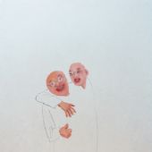 《无题》46.5x43cm水彩、墨、宣纸