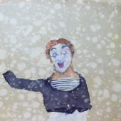 《无题》46.5x43cm水彩、墨、宣纸