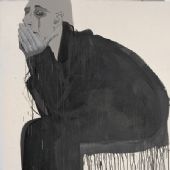 《脏袜子》2006年200x140cm油漆亚麻布