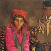 《格勒芙与奥玛特》布面油画90×53cm 2002年