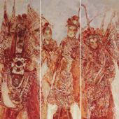 《人。戏》布面油画350×180cm2008年