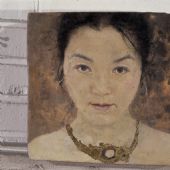 《2007自画像》坦培拉24×25cm2007(裁出不规则形)