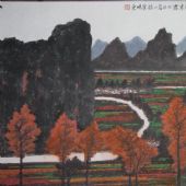 山影酒摇千叠翠，雨声窗纳一片秋