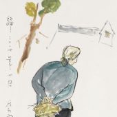 归，137cm×69.5cm，国画，2014 年