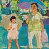 待，90cm×80cm，油画，2015 年