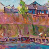 凤凰河畔，60cm×70cm，油画，2014 年