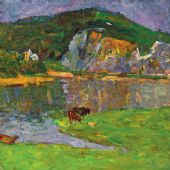 故乡白鹭湾，71cm×71cm，油画，2013 年