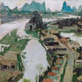 桂林三月，48cm×34.5cm，油画，1971 年