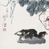 双吉图，46cm×69cm，国画，2010 年
