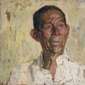 老人头像，45cm×53cm，油画，1983 年