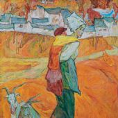 傍水人家，155cm×146cm，油画，1994