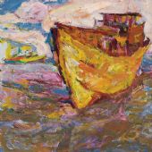 泊，50cm×50cm，油画，2014 年