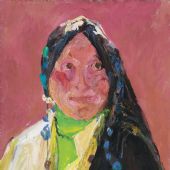 藏族妇女，60cm×50cm，油画，2007 年