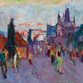 查理桥（二），47cm×49cm，油画，2006 年