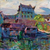 城楼，60cm×73cm，油画，2008 年