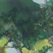 煙翠風清-( Triptych 三聯）,250x750cm  2002