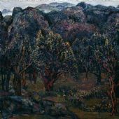 野山  布面油画 180x190cm  1988