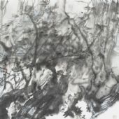 水墨之五     67x67cm           纸本水墨   2014