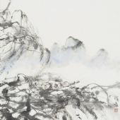 水墨之六       67x67cm    纸本水墨   2015