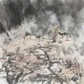 水墨之十五       67x67cm           纸本水墨   2015