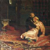 临摹列宾《伊凡杀子》 罗工柳 1958 年 布面油彩 131×180cm 浙江华茂艺术BETVlCTOR手机登录博物馆保存