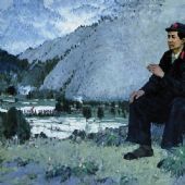 毛主席在井冈山 罗工柳  150×225cm 布面油彩 1959年 中国国家博物馆