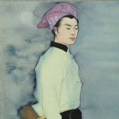 傣族青年 罗工柳1976年 水墨、水彩 38X22.5cm 浙江华茂艺术BETVlCTOR手机登录博物馆保存