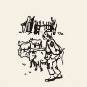 《李有才板话》插图 1946 年 黑白木刻 10.5×8cm 家属藏