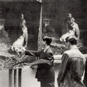 罗工柳在莫斯科临摹《伊凡杀子》