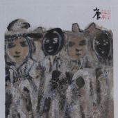 众生相  60x25cm 纸本重彩 2011年