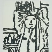 变临巴尔丢斯 纸本水墨 74.5×35cm 2001年