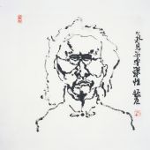 人像 纸本水墨 35×37.7cm 2003年